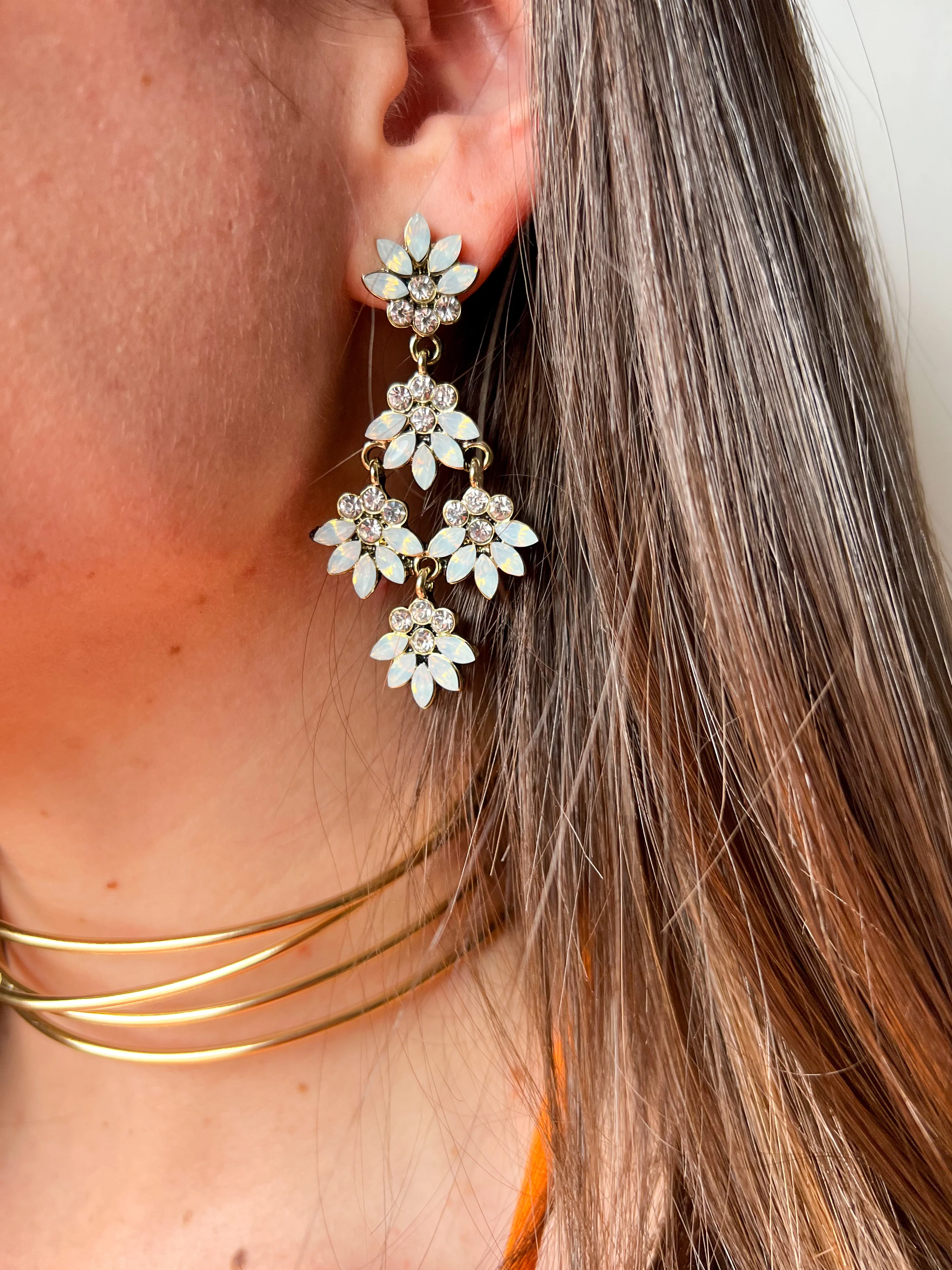 Pendientes flores blancas - Image 4